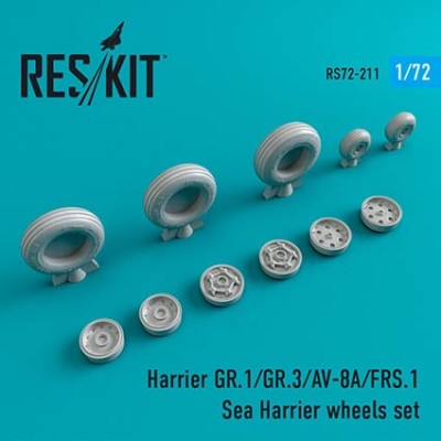 Reskit RS72-0211 Harrier GR.1/GR.3/AV-8A/FRS.1 wheels 1/72