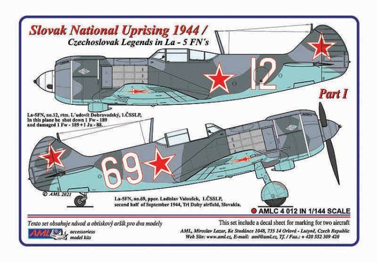 AML AMLC144012 Decals Slovak Nat.Upris.1944/ CZ Legends 1/144