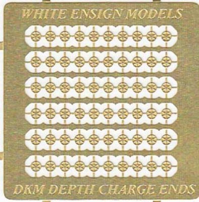 White Ensign Models PE 35128 KRIEGSMARINE DEPTH CHARGE END CAPS x 30 Pairs 1/350