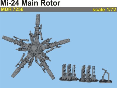 Metallic Details MDR7256 Mil Mi-24 Main rotor (designed to be used with Zvezda kits) [Mi-24P Hind Mi-24VP] 1/72