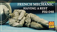 Copper State Models F32-048 French mechanic naving a rest 1/32