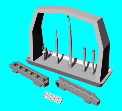 Lf Model 3D7217 Bf 109G/K upgrade detail Set, 3D-printed (AZ) 1/72