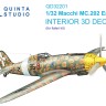 Quinta Studio QD32201 Macchi MC.202 Folgore ранний (Italeri) 3D Декаль интерьера кабины 1/32
