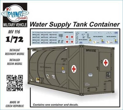 Planet Models MV72116 Water Supply Tank Container (incl. decals) 1/72