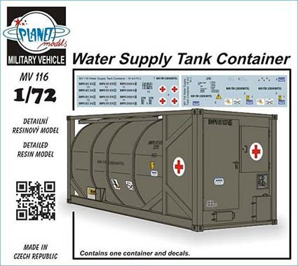 Planet Models MV72116 1/72 Water Supply Tank Container (incl. decals)