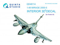 Quinta studio QD48114 Mirage 2000-5 (для модели Kinetic) 3D Декаль интерьера кабины 1/48