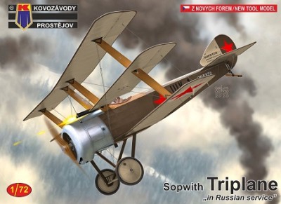 Kovozavody Prostejov 72182 Sopwith Triplane in Russian service (3x camo) 1/72