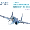 Quinta studio QD48018 Су-34 (KittyHawk) 3D Декаль интерьера кабины 1/48