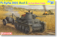 Dragon 6435 Pz.Kpfw. 38(t) Ausf. S w/fuel drum trailer 1/35