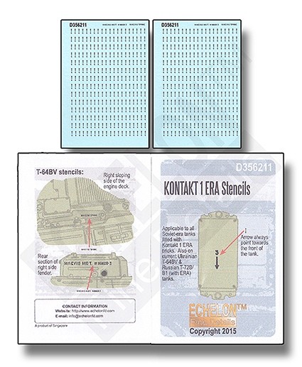 Echelon FD D356211 KONTAKT 1 ERA Stencils 1/35