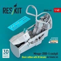 Reskit U48464 Mirage 2000-5 cockpit (Basic ed.w/ 3D) (KIN) 1/48