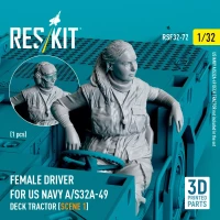 Reskit F32072 Female driver US NAVY A/S32A-49 Deck Tractor 1/32