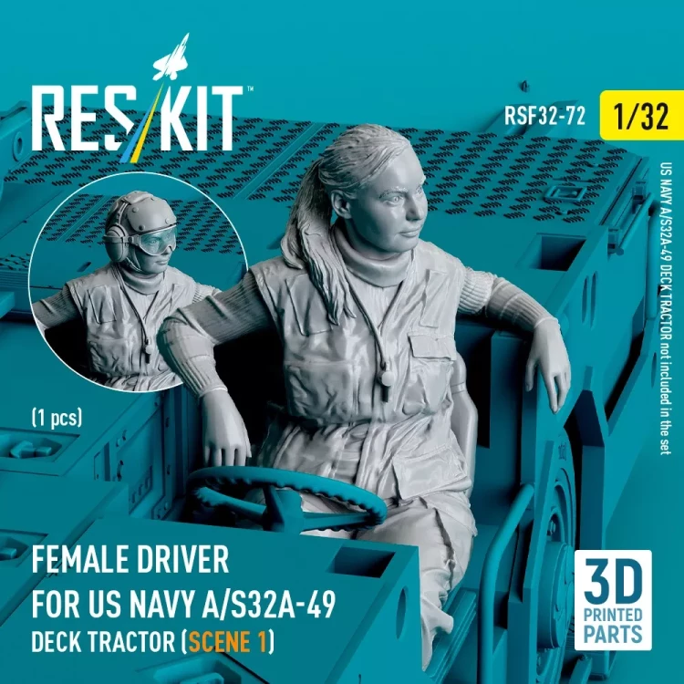 Reskit F32072 Female driver US NAVY A/S32A-49 Deck Tractor 1/32