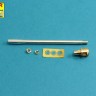 Aber 35 L-242 90mm M3 barrel with muzzle brake for T26E3 Pershing (aka M26) U.S. Tank (designed to be used with Tamiya kits) 1/35