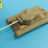 Aber 35 L-242 90mm M3 barrel with muzzle brake for T26E3 Pershing (aka M26) U.S. Tank (designed to be used with Tamiya kits) 1/35