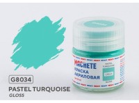 Machete G8034 Краска акриловая Pastel turquoise (Пастельно-бирюзовый, глянцевый) 10 мл.