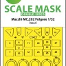 Art Scale 200-M32078 Macchi C.202 Folgore wheels and canopy frame paint mask (inside and outside) 1/32