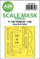 Art Scale 200-M48294 Grumman F-14D Tomcat canopy frame paint mask (outside only) 1/48