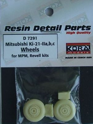 Kora Model D7291 Wheels for Mitsubishi Ki-21-I a,b,c (REV) 1/72