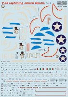 Print Scale 48269 Lockheed P-38 Lightning Shark Mouth Part 5P-38 Lightning Part 5 / 48-269 / 1/48