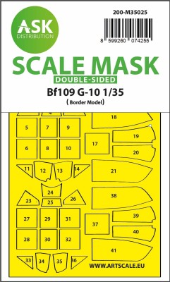 Art Scale 200-M35025 Messerschmitt Bf-109G-10 double-sided painting mask 1/35