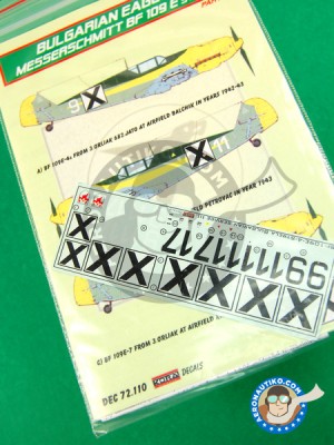 Kora Model DEC72110 Bf 109E Strela (Bulgarian Service III) декали декали 1/72