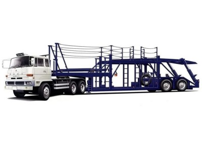 Fujimi F-01201 Автовоз Mitsubishi Fuso FV High-Cab Tractor &amp; Transporter 1/24