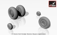 Armory ARAW72046 Yakovlev Yak-25 Flashlight / Mandrake / Mangrove wheels with weighted tires/tyres 1/72