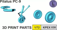 Kovozavody Prostejov EX038 Pilatus PC-9 wheels & exhausts 1/72