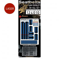 HGW 124010 Seatbelts SPARCO 6 Point BLUE (laser) 1/24