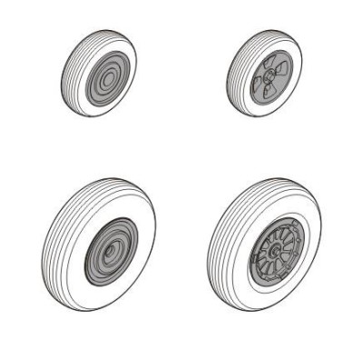 CMK 4240 Cambera B.2/ PR.9 - wheels set for AIR 1/48