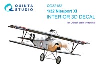 Quinta Studio QD32182 Nieuport XI (CSM) 3D Декаль интерьера кабины 1/32