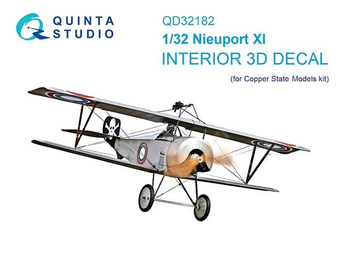 Quinta Studio QD32182 Nieuport XI (CSM) 3D Декаль интерьера кабины 1/32