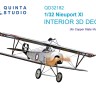 Quinta Studio QD32182 Nieuport XI (CSM) 3D Декаль интерьера кабины 1/32