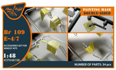 Clear Prop CPA48108 Bf-109E-4/7 double-sided paint.mask (WINGSY) 1/48