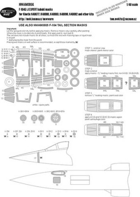 New Ware NWA-M0804 1/48 Mask F-104G/J EXPERT (KIN)
