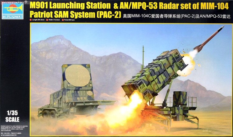 Trumpeter 01022 MIM-104C Patriot PAC-2/M901 Launcher Station & AN/MPQ-53 Radar 1/35