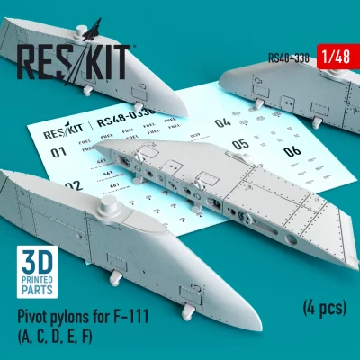 Reskit RS48-338 Pivot pylons for F-111 (A,C,D,E,F) (4 pcs.) 1/48