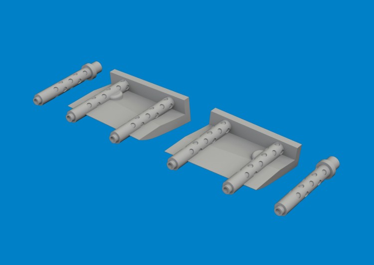 Eduard 6481092 BRASSIN F4F-4 gun barrels PRINT (ACAD) 1/48