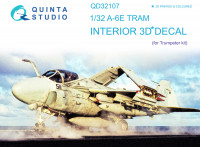Quinta studio QD32107 A-6E TRAM Intruder (Trumpeter) 3D Декаль интерьера кабины 1/32