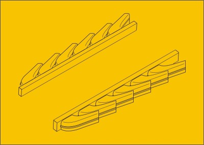 CMK Q72205 Bf 109G-6 – Exhausts for Airfix kit 1/72