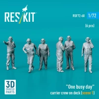 Reskit F72068 One busy day carrier crew on deck (scene 1) 1/72