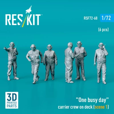 Reskit F72068 One busy day carrier crew on deck (scene 1) 1/72
