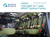 Quinta studio QR35001 Тайфун комплект ремней на одно кресло для семейства бронеавтомобилей (Для всех моделей) 1/35