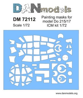 Dan models DM 72112 маска для модели самолета Do 215/17 ( ICM kit 1/72 ) 1/72