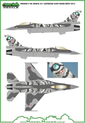 Model Maker Decals MD32031 Polish Lockheed-Martin F-16C/F-16D Fighting Falcon NATO Tiger Meet 2014 1/32