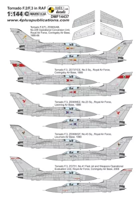 4+ Publications DMKF14437 Decals Tornado F.2/F.3 RAF (REV/DRAG) 1/144