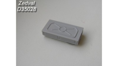 Zedval D35028 Left spare part box of T-54-2 (sample 1949), T-54 (sample 1951) 1/35