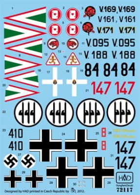 HAD 48117 Decal Cr-32 (Royal Hung.AF, Germany, Italy) 1/48