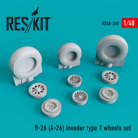Reskit RS48-0260 B-26 (A-26) Invader колеса type 1 (ICM,HAS) 1/48